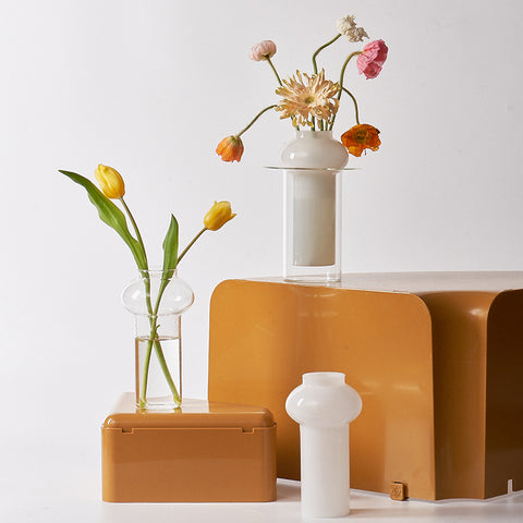Double Layer Glass Bubble Vase
