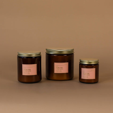 dilo Candle: No. 12 Winter Rose + Pine
