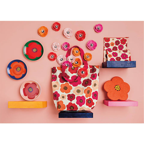Poppy Felt Wool Trivet