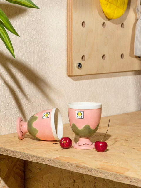 Hand-Painted Mini Pedestal Cup