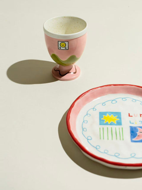 Hand-Painted Mini Pedestal Cup