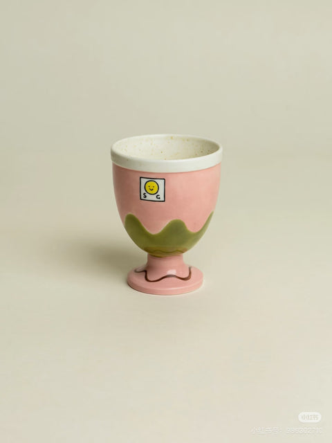 Hand-Painted Mini Pedestal Cup