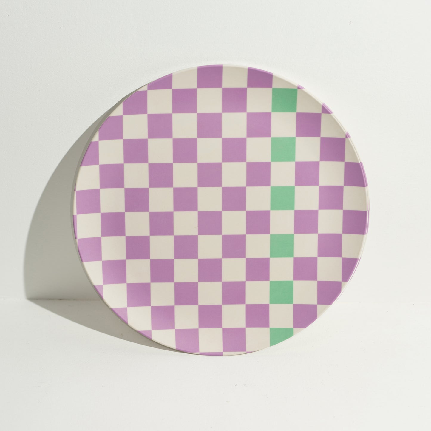 Checkered Bamboo Fiber Plate